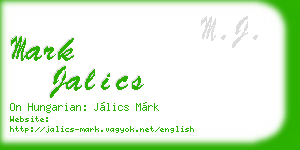mark jalics business card